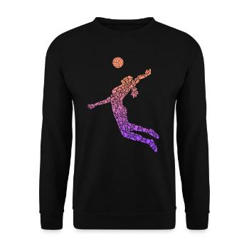 Symboles des joueurs de volleyball Femmes Filles Volleyball - Sweat-shirt Unisexe - noir - Devant - Alina (178cm) & Michal (187cm)