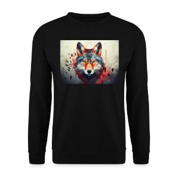 Mystical Wild Spirit : la magie de la nature rencontre la mode 🐺 - Sweat-shirt Unisexe - noir - Devant - Alina (178cm) & Michal (187cm)