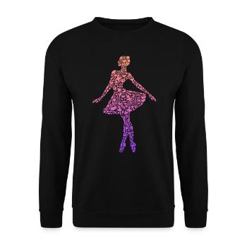 Danseuse de ballet Danseuse de ballet Fille ballerine - Sweat-shirt Unisexe - noir - Devant - Alina (178cm) & Michal (187cm)