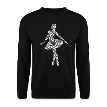 Ballet Dance Ballet Dancer Girl Ballerina - Unisex Sweatshirt - black - Front - Alina (178cm) & Michal (187cm)