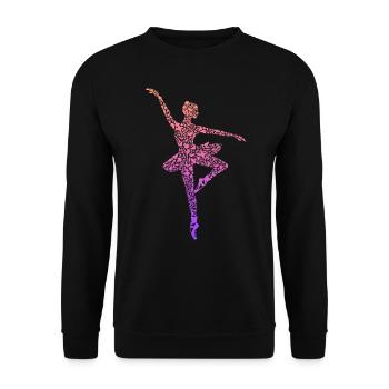Ballerine Ballet Danseuse Dames Ballet Girl - Sweat-shirt Unisexe - noir - Devant - Alina (178cm) & Michal (187cm)