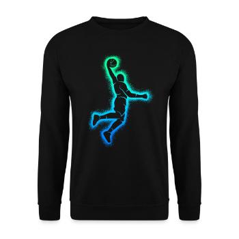 Joueur de basket-ball Basket-ball Basket-ball pour enfants - Sweat-shirt Unisexe - noir - Devant - Alina (178cm) & Michal (187cm)