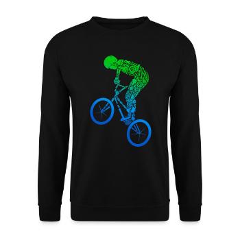 BMX Stunts Bike Tricks Boys Bicycle BMX Kids - Unisex Sweatshirt - black - Front - Alina (178cm) & Michal (187cm)