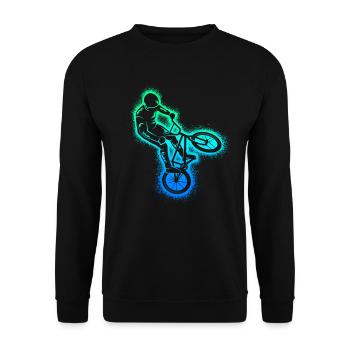 BMX Bike Stunt Hommes Enfants Vélo BMX Garçons - Sweat-shirt Unisexe - noir - Devant - Alina (178cm) & Michal (187cm)