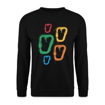 Bouldering, Free Climbing, Children, Boys, Climbing - Unisex Sweatshirt - black - Front - Alina (178cm) & Michal (187cm)