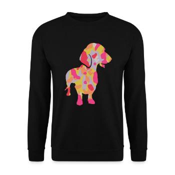 Teckel Chien Teckel Propriétaire Maîtresse Teckel - Sweat-shirt Unisexe - noir - Devant - Alina (178cm) & Michal (187cm)