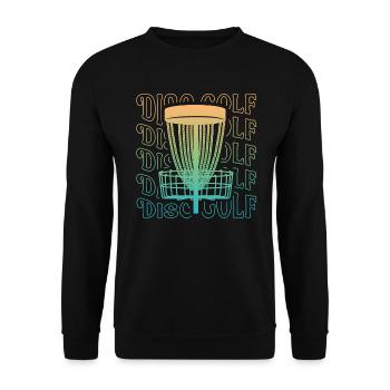 Disc Golf Sport Vintage Disc Golf Disc Golfeur - Sweat-shirt Unisexe - noir - Devant - Alina (178cm) & Michal (187cm)