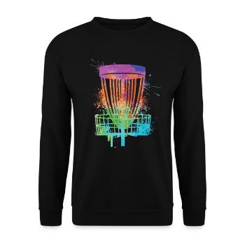Discgolf Sport Disc Golf Jungen Kinder Discgolfer - Unisex Pullover - Schwarz - Vorne - Alina (178cm) & Michal (187cm)