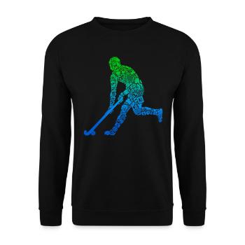 Hockey Players Field Hockey Kids Hockey Boys - Unisex Sweatshirt - black - Front - Alina (178cm) & Michal (187cm)