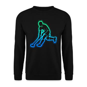 Joueur de hockey sur gazon Joueur de hockey Enfants Hockey Garçons - Sweat-shirt Unisexe - noir - Devant - Alina (178cm) & Michal (187cm)