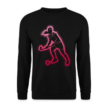 Hockey sur gazon Joueuse de hockey Enfants Hockey Filles - Sweat-shirt Unisexe - noir - Devant - Alina (178cm) & Michal (187cm)