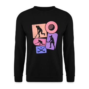 Hockey sur gazon Joueuse de hockey Filles Hockey Enfants - Sweat-shirt Unisexe - noir - Devant - Alina (178cm) & Michal (187cm)
