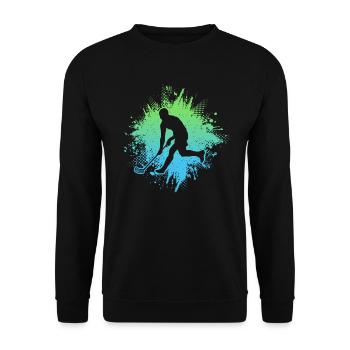 Floorball Innebandy Salibandy Floorball Garçons - Sweat-shirt Unisexe - noir - Devant - Alina (178cm) & Michal (187cm)