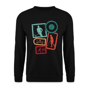 Floorball Salibandy Innebandy Garçons Floorball - Sweat-shirt Unisexe - noir - Devant - Alina (178cm) & Michal (187cm)