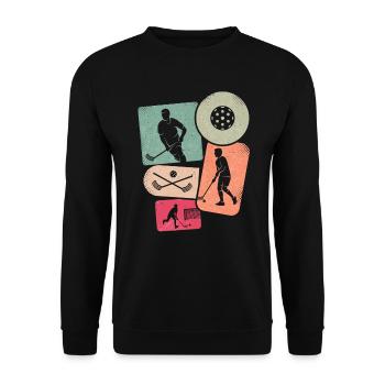 Floorball Salibandy Innebandy Floorball Enfants - Sweat-shirt Unisexe - noir - Devant - Alina (178cm) & Michal (187cm)