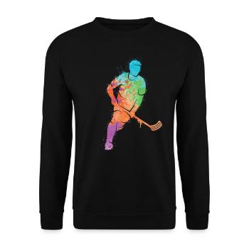 Floorball Salibandy Innebandy Floorball Enfants - Sweat-shirt Unisexe - noir - Devant - Alina (178cm) & Michal (187cm)