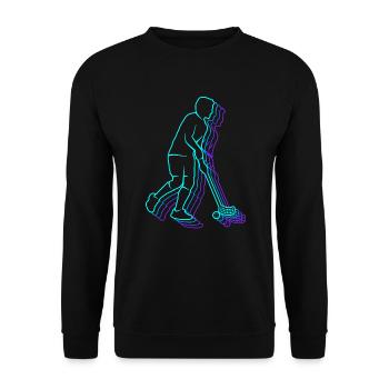Floorball Salibandy Innebandy Floorball Garçons - Sweat-shirt Unisexe - noir - Devant - Alina (178cm) & Michal (187cm)