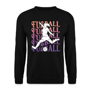 Soccer Vintage Soccer Player Women's Soccer Player - Unisex Sweatshirt - black - Front - Alina (178cm) & Michal (187cm)