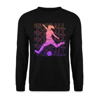 Soccer Retro Soccer Player Women Soccer Player - Unisex Sweatshirt - black - Front - Alina (178cm) & Michal (187cm)