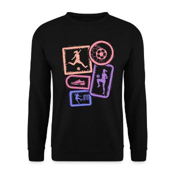 Soccer Player Soccer Kids Women Soccer Player - Unisex Sweatshirt - black - Front - Alina (178cm) & Michal (187cm)