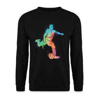 Soccer Player Soccer Player Kids - Unisex Sweatshirt - black - Front - Alina (178cm) & Michal (187cm)