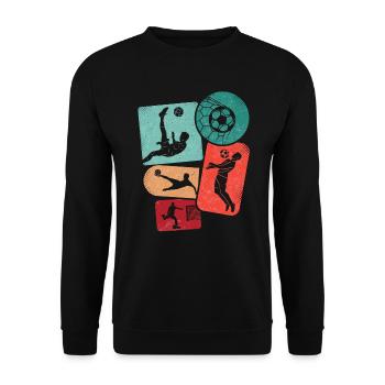 Football Football Enfants Joueur De Football Garçons - Sweat-shirt Unisexe - noir - Devant - Alina (178cm) & Michal (187cm)
