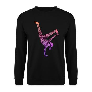 Breakdance Breakdancer Femmes Filles Breakdance - Sweat-shirt Unisexe - noir - Devant - Alina (178cm) & Michal (187cm)