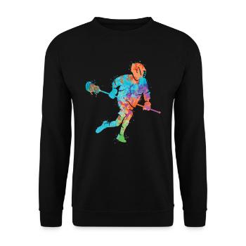 Joueur de crosse Raquette Ball Enfants Crosse - Sweat-shirt Unisexe - noir - Devant - Alina (178cm) & Michal (187cm)