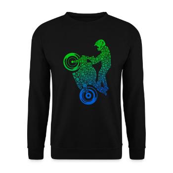 Racing Motorcycle Motorcycle Rider Boys Racing Machine - Unisex Sweatshirt - black - Front - Alina (178cm) & Michal (187cm)