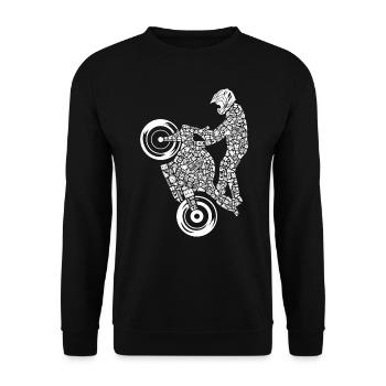 Racing Motorcycle Motorcycle Rider Men's Racing Machine - Unisex Sweatshirt - black - Front - Alina (178cm) & Michal (187cm)