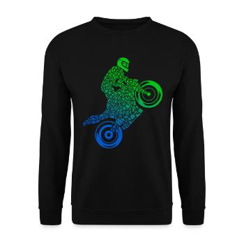 Racing Machine Motorcycle Rider Boys Racing Motorcycle - Unisex Sweatshirt - black - Front - Alina (178cm) & Michal (187cm)