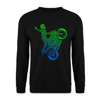 Super Sports Motorcycle Rider Boys Racing Machine - Unisex Sweatshirt - black - Front - Alina (178cm) & Michal (187cm)