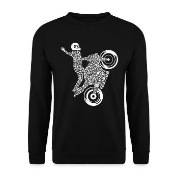 Super Sports Motorcycle Rider Men's Racing Machine - Unisex Sweatshirt - black - Front - Alina (178cm) & Michal (187cm)
