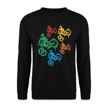 VTT VTT Downhill VTT Enfants - Sweat-shirt Unisexe - noir - Devant - Alina (178cm) & Michal (187cm)