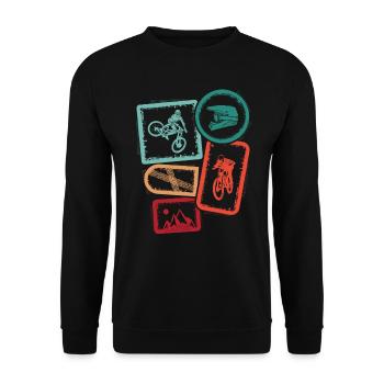 VTT VTT Downhill VTT Homme - Sweat-shirt Unisexe - noir - Devant - Alina (178cm) & Michal (187cm)