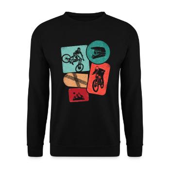 VTT VTT Hommes VTT Garçons - Sweat-shirt Unisexe - noir - Devant - Alina (178cm) & Michal (187cm)