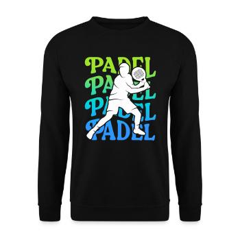 Padel Tennis Padel Joueur Garçons Padel Hommes - Sweat-shirt Unisexe - noir - Devant - Alina (178cm) & Michal (187cm)