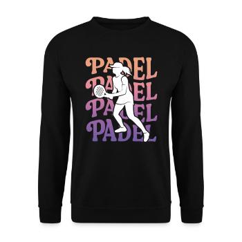 Padel Tennis Padel Player Girls Padel Women - Unisex Sweatshirt - black - Front - Alina (178cm) & Michal (187cm)