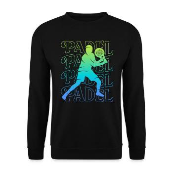 Padel Tennis Padel Tennis Boys Padel Men - Unisex Sweatshirt - black - Front - Alina (178cm) & Michal (187cm)