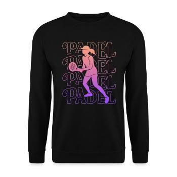 Padel Tennis Padel Girls Padel Women - Unisex Sweatshirt - black - Front - Alina (178cm) & Michal (187cm)