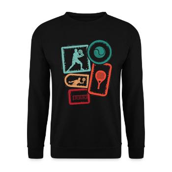 Padel Tennis Padel Tennis Boys Men Padel - Unisex Sweatshirt - black - Front - Alina (178cm) & Michal (187cm)