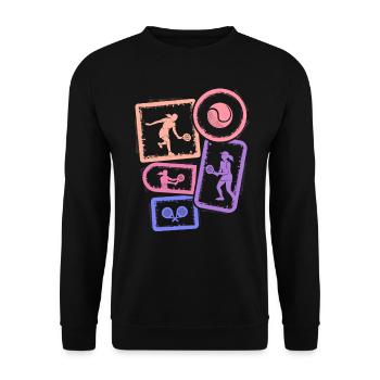 Padel Tennis Padel Girls Women Padel - Unisex Sweatshirt - black - Front - Alina (178cm) & Michal (187cm)