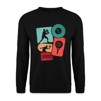 Padel Tennis Padel Player Boys Padel Kids - Unisex Sweatshirt - black - Front - Alina (178cm) & Michal (187cm)