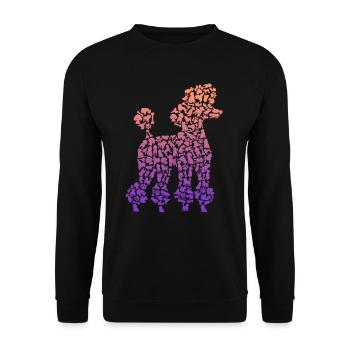 Pudel Liebhaber Hunde Besitzerin Hund Pudel Kinder - Unisex Pullover - Schwarz - Vorne - Alina (178cm) & Michal (187cm)
