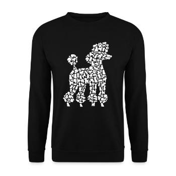 Pudel Liebhaber Hunde Besitzerin Hund Pudel - Unisex Pullover - Schwarz - Vorne - Alina (178cm) & Michal (187cm)