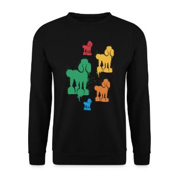 Pudel Mama Hunde Besitzerin Hund Pudel Kinder - Unisex Pullover - Schwarz - Vorne - Alina (178cm) & Michal (187cm)