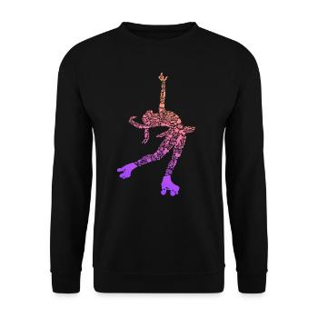 Roller Skating Kids Roller Skates Roller Skates Girls - Unisex Sweatshirt - black - Front - Alina (178cm) & Michal (187cm)