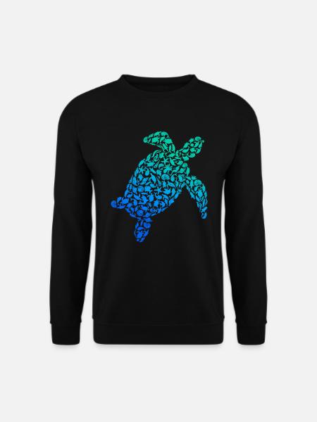 Tortue de mer Tortue de mer Tortue - Sweat-shirt Unisexe - noir