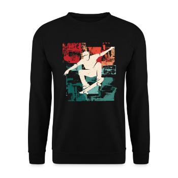 Skateboarder Skateboard Enfants Skater Garçons - Sweat-shirt Unisexe - noir - Devant - Alina (178cm) & Michal (187cm)