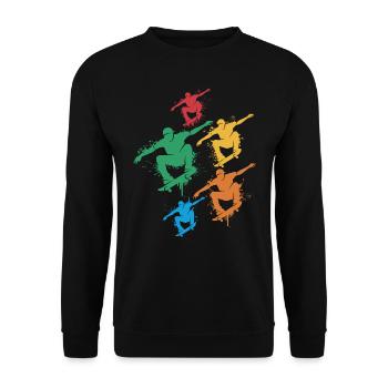Skater Skateboard Filles Garçons Skateboarder - Sweat-shirt Unisexe - noir - Devant - Alina (178cm) & Michal (187cm)